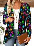 Casual V Neck Regular Fit Christmas Blouse