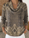 Simple Others Geometric Loose Sweater