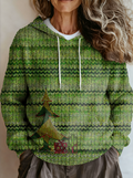 Hoodie Ethnic Loose Gradient Pattern Sweater