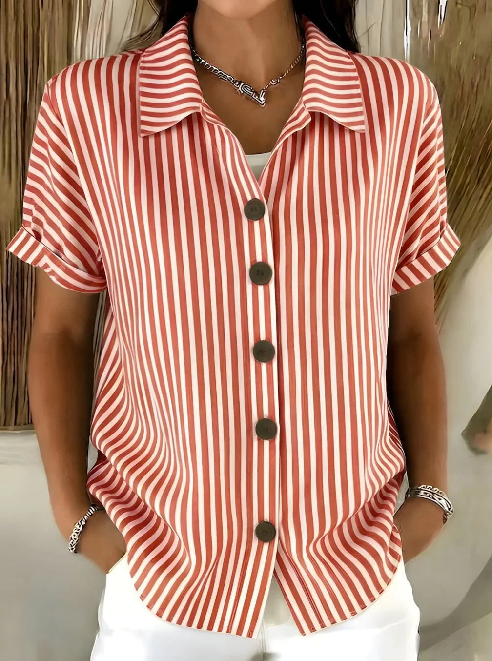 Vintage Loose Shawl Collar Shirt