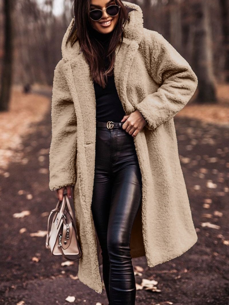 Plain Split Joint Lady Romance Coat