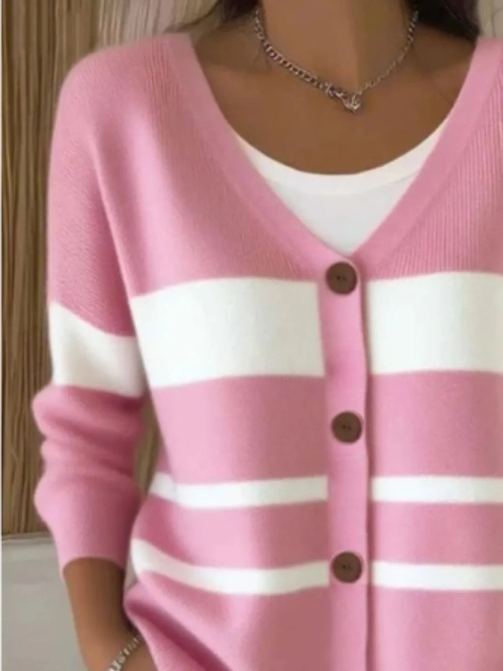 Casual Colorblock Regular Fit Cardigan