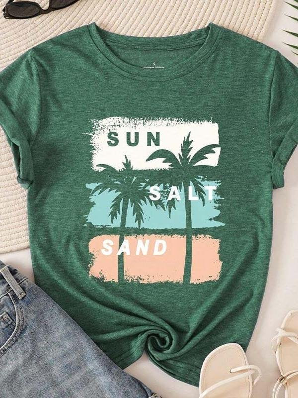 Casual Cotton Short Sleeve Round Neck T-Shirt