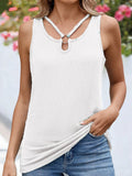 Jersey Crew Neck Summer Casual Tank Top