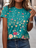 Regular Fit Crew Neck Cotton Casual T-Shirt