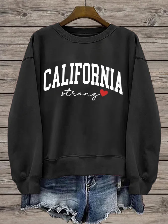 Women's California Strong Print Sweatshirt