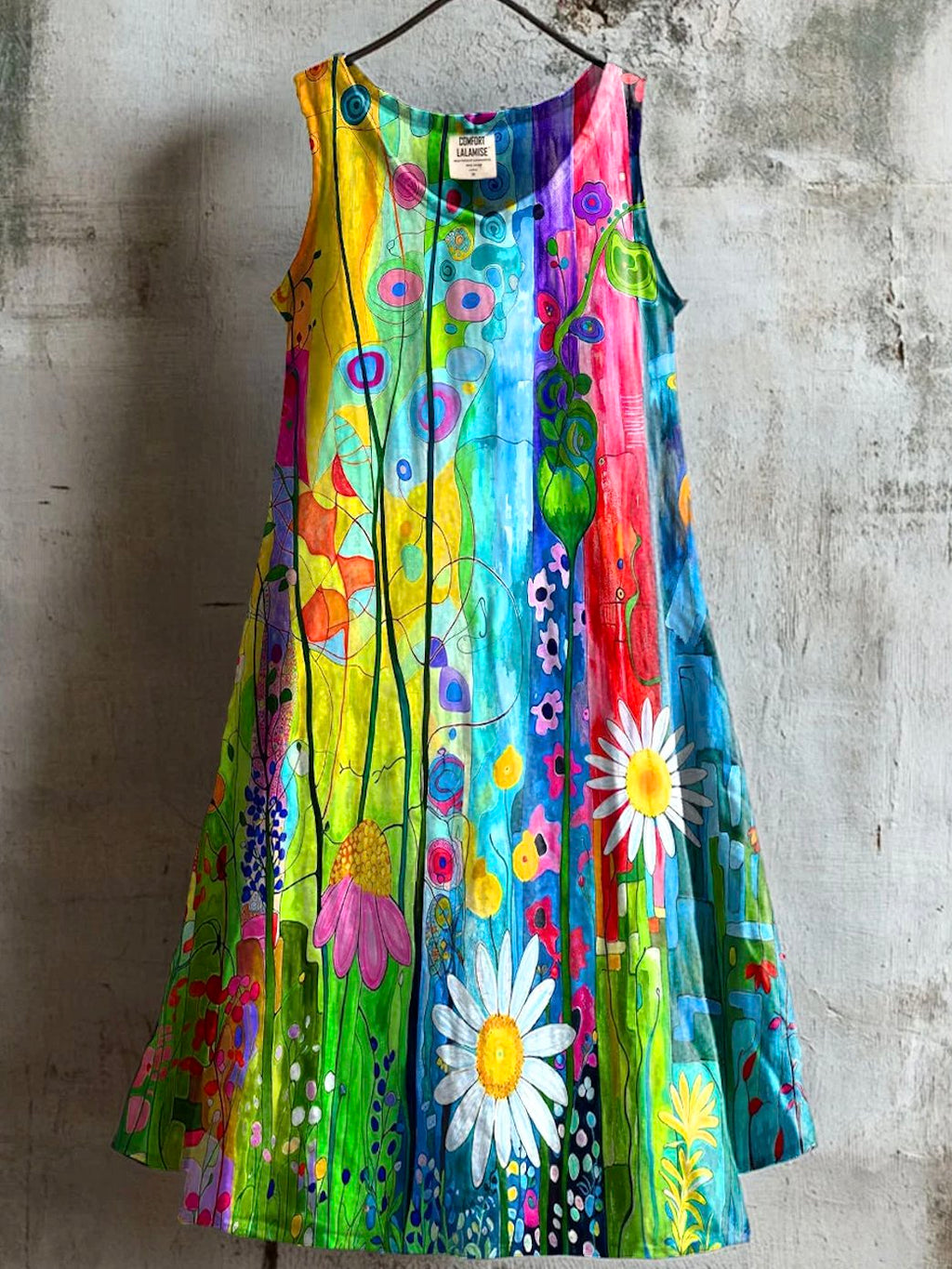 Crew Neck Casual Dress With No