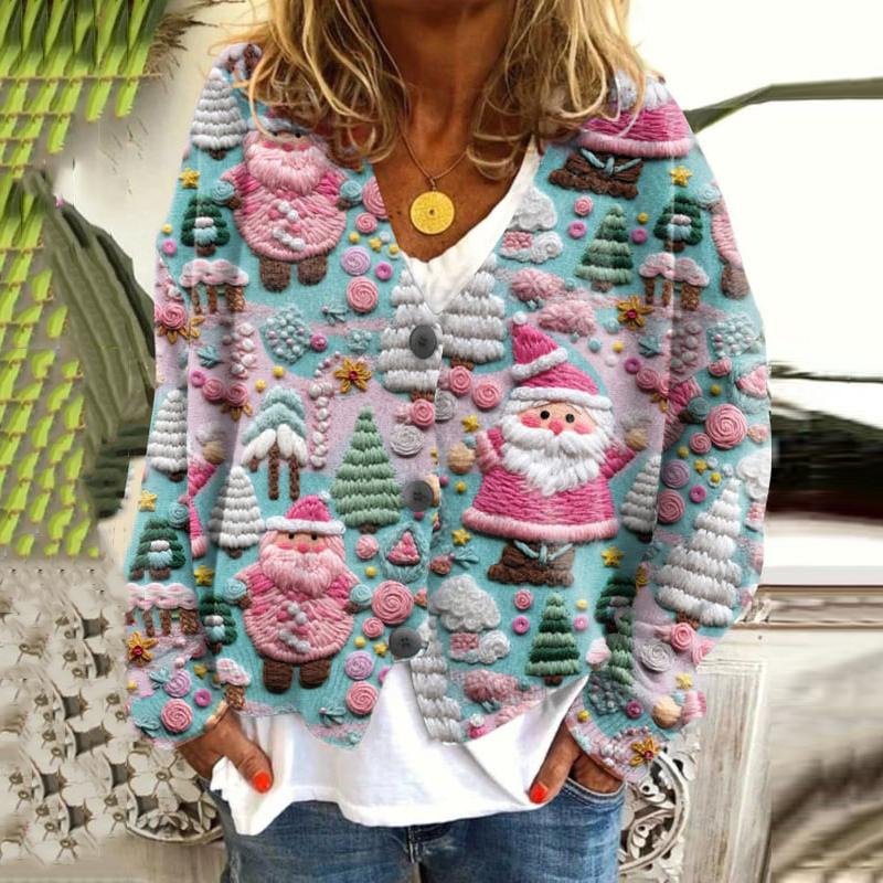 Women Casual Winter Turkey Natural Daily Loose Halloween Mid-long No Cardigans