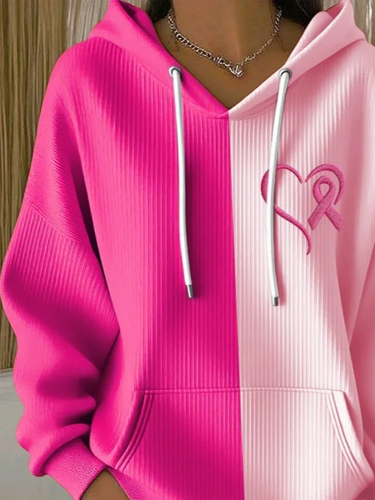 Printing Casual Loose Heart/Cordate Hoodie