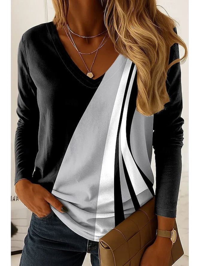 Casual Cotton V Neck T-Shirt