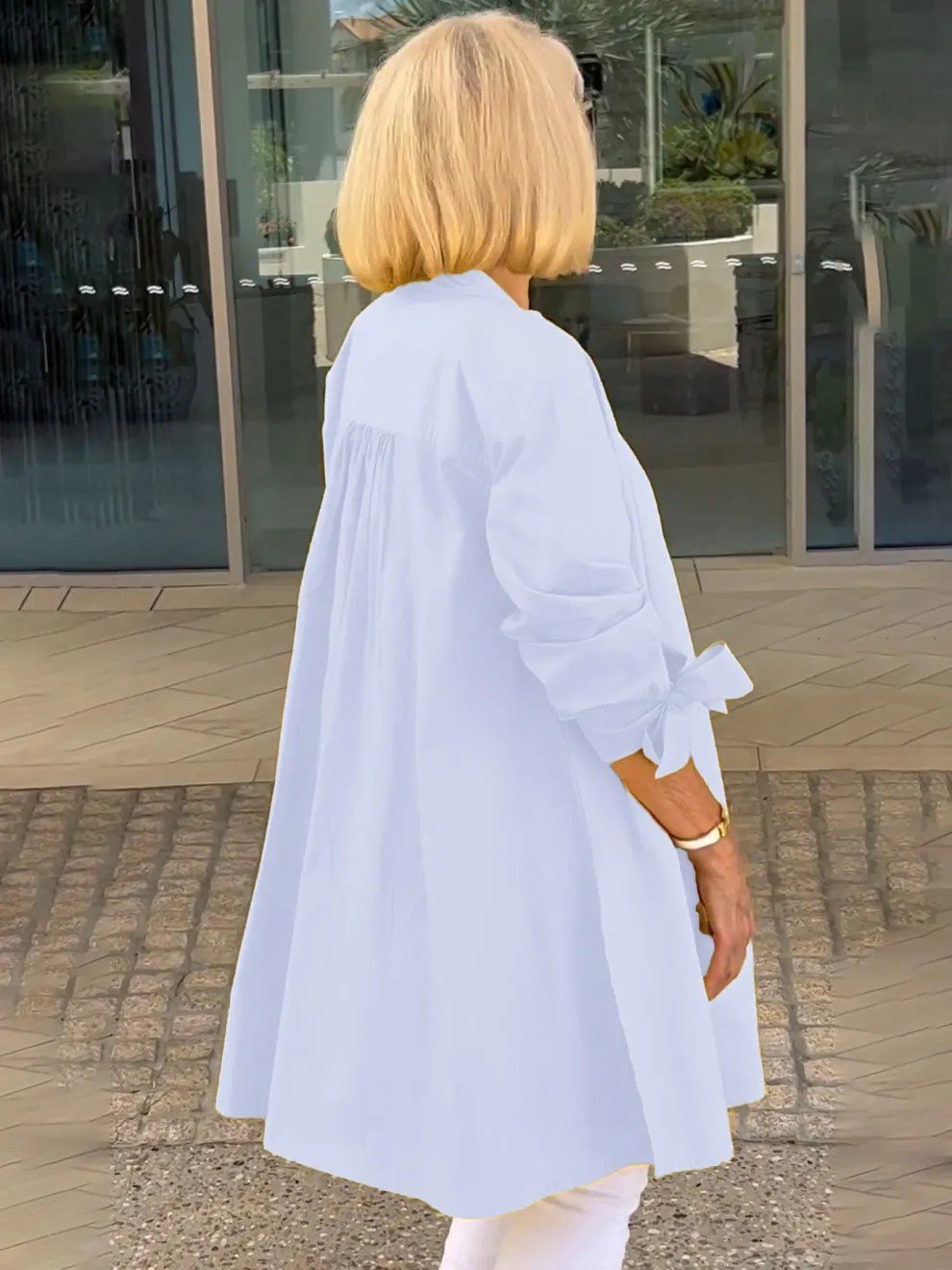 Women's Shirt Jacket Single-Breasted Temperament Commuting Solid Color Long-Sleeved Cotton Cardigan