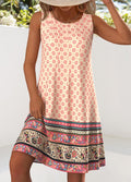 Crew Neck Regular Fit Casual Dress With No