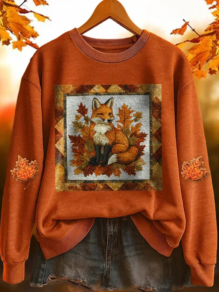 Casual Animal Printing Loose Sweatshirt