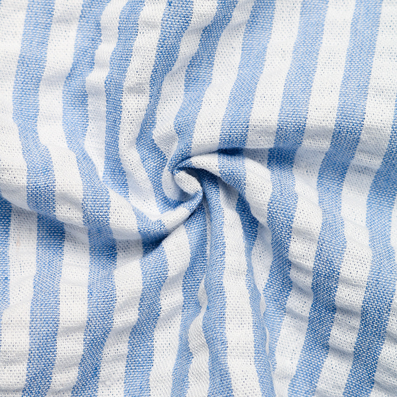 Striped Stand Coller Ruffle Short Sleeve Summer Daily Going Out Casual Shirt