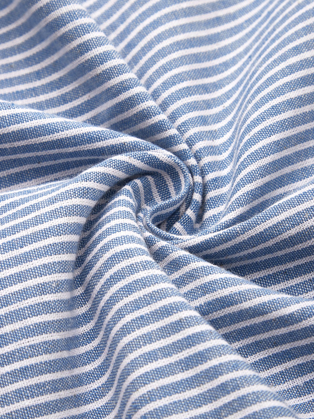 Striped Casual Crew Neck Dress With No
