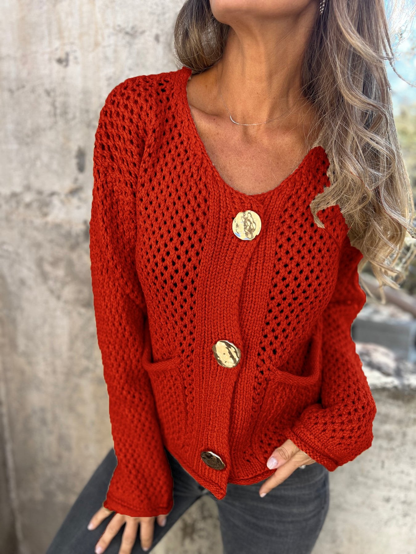 V Neck Plain Casual Regular Fit Sweater