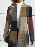 Stand Collar Urban Split Joint Mid-length Long-sleeved Trench Coat