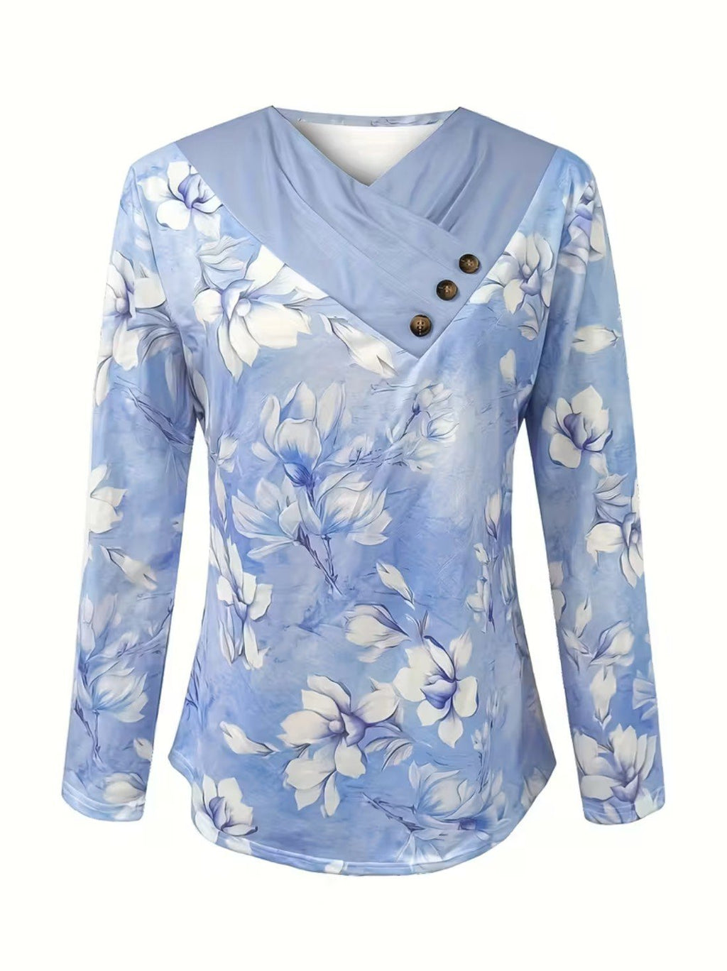 Gradient Pattern Loose Casual Others T-Shirt