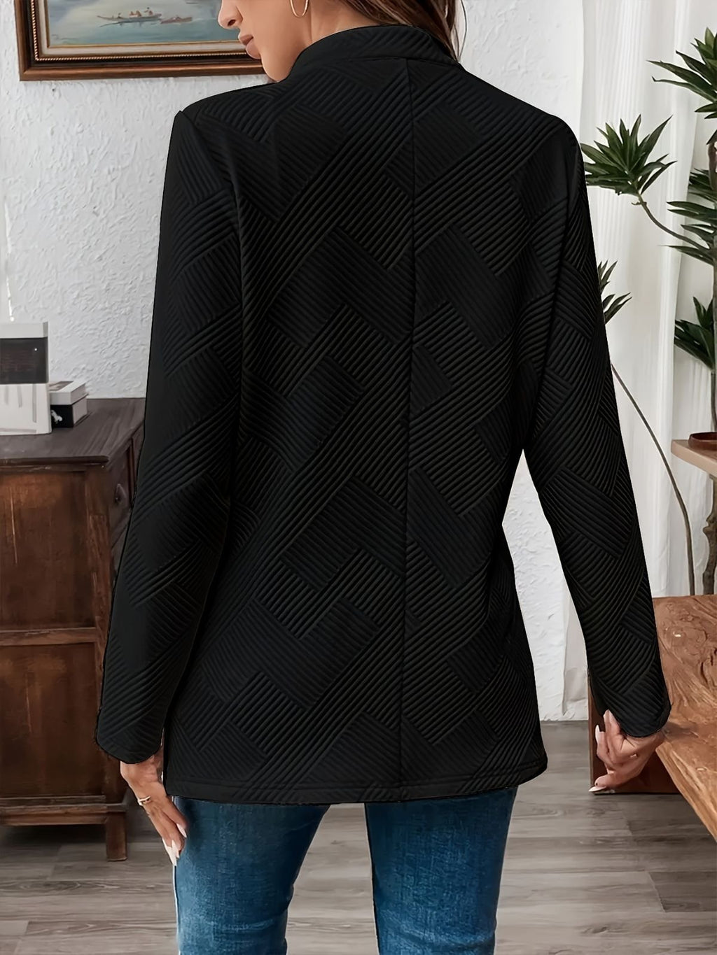 Simple Regular Fit Plain Blazer