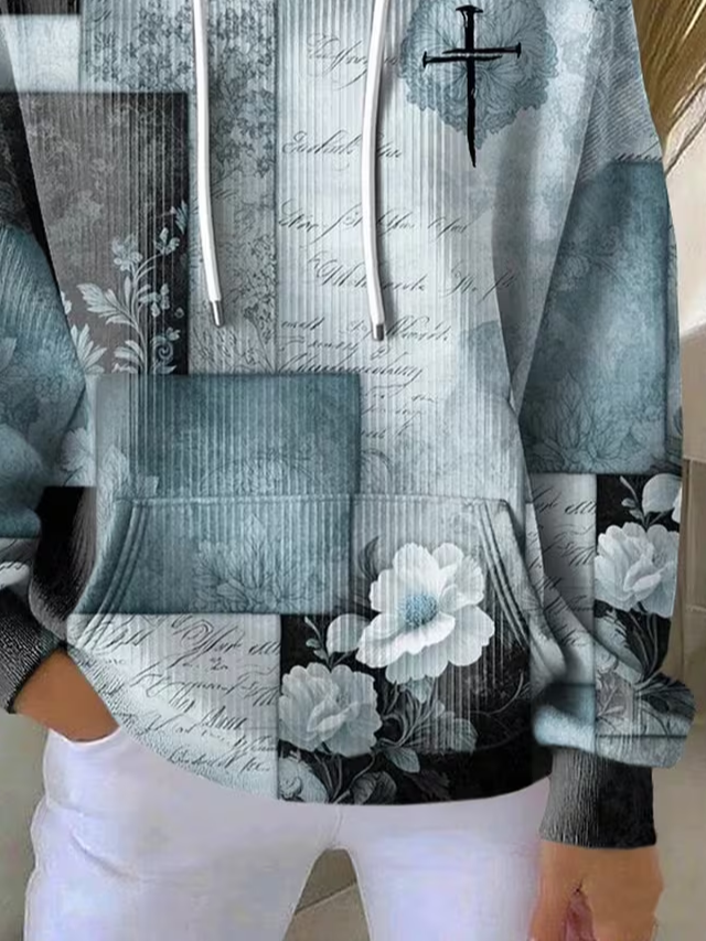 Printing Loose Hoodie Casual Hoodie
