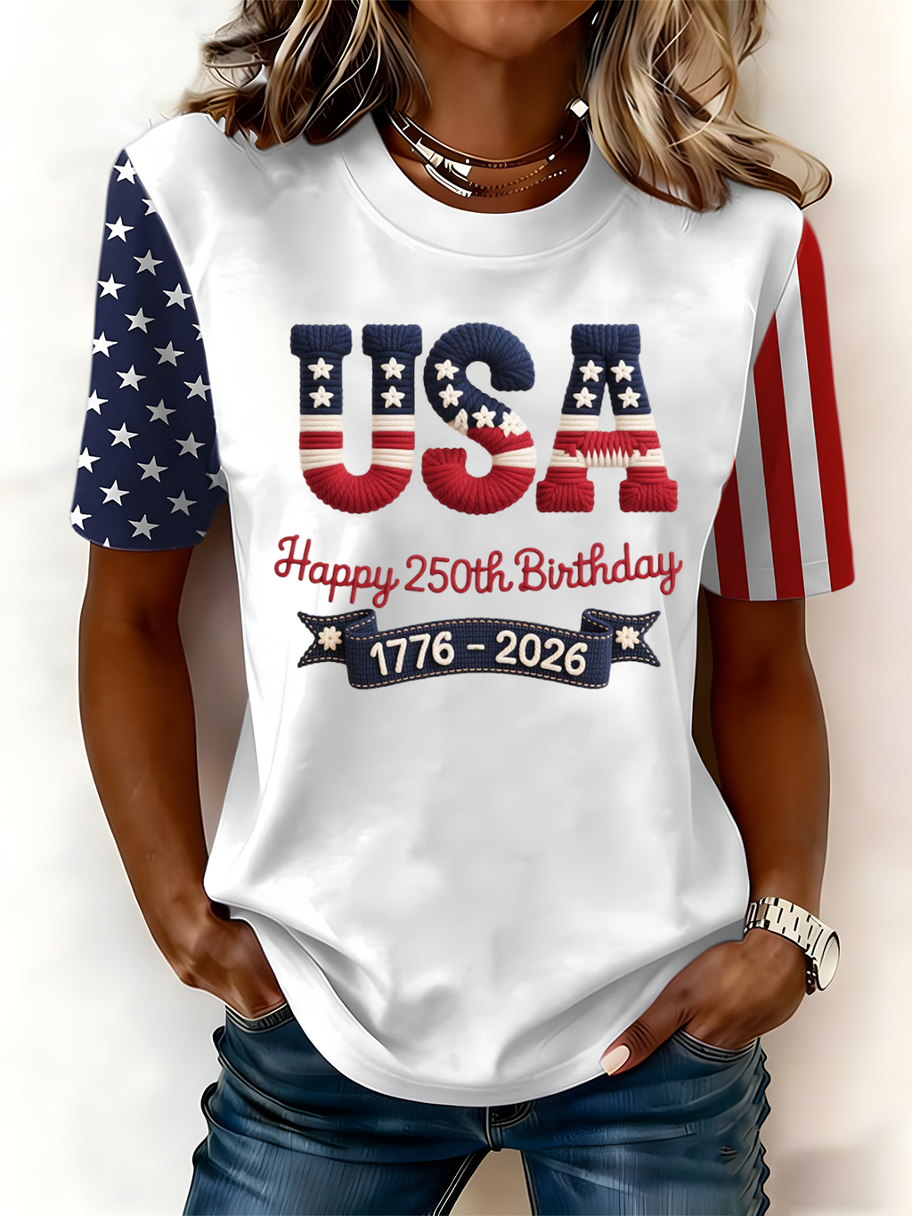 250th anniversary Casual Crew Neck T-Shirt