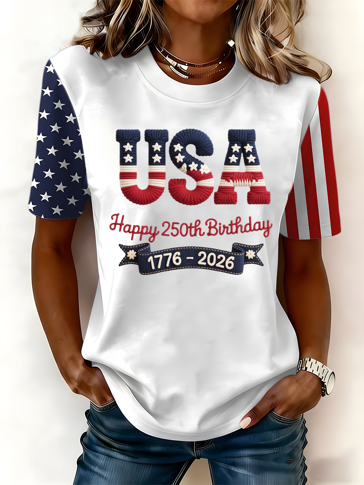 250th anniversary Casual Crew Neck T-Shirt