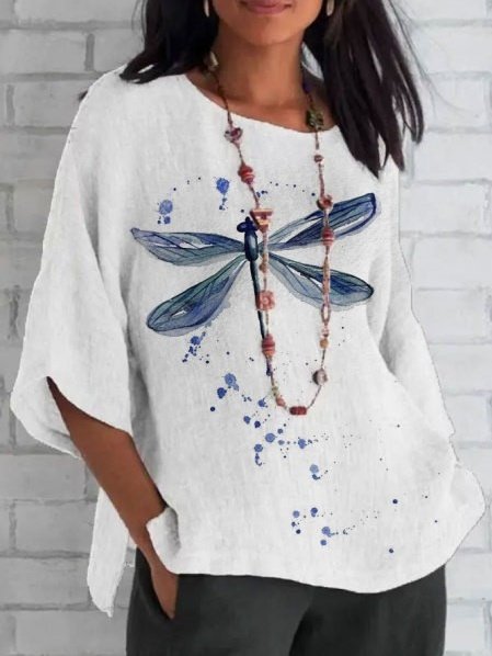 Women's Short Sleeve T-shirt Summer Plain Printing V Neck Daily Going Out Casual Top