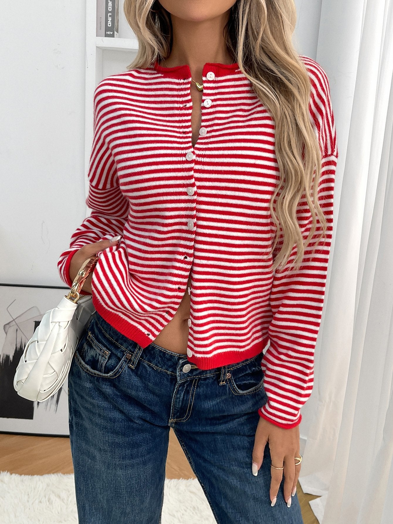 Striped Casual Cardigan