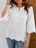 Others Plain Loose Elegant Shirt