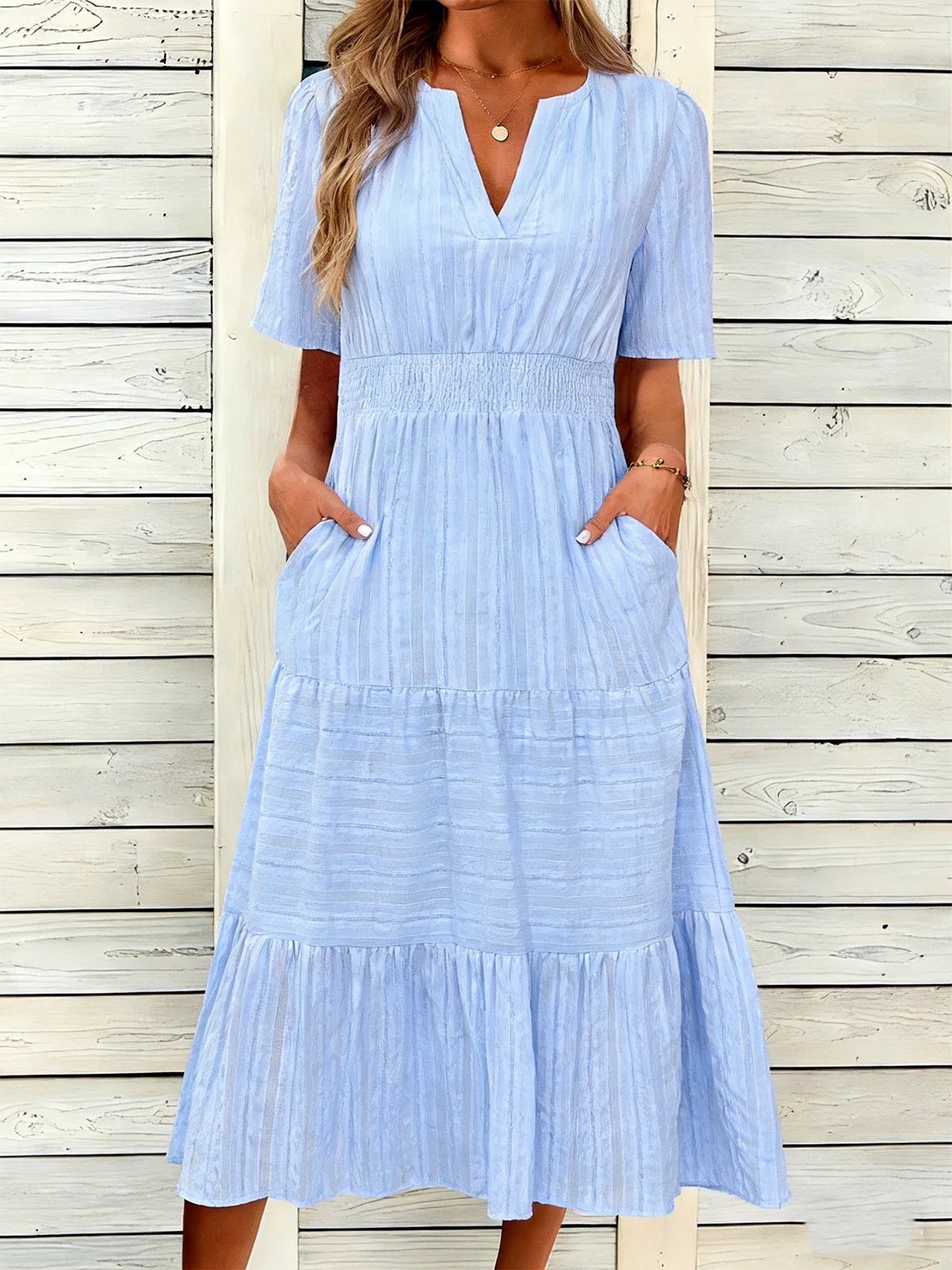 Elegant Others Cotton Loose Dress With No