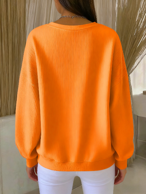 Casual Crew Neck Regular Fit Turkey Sweatshirt