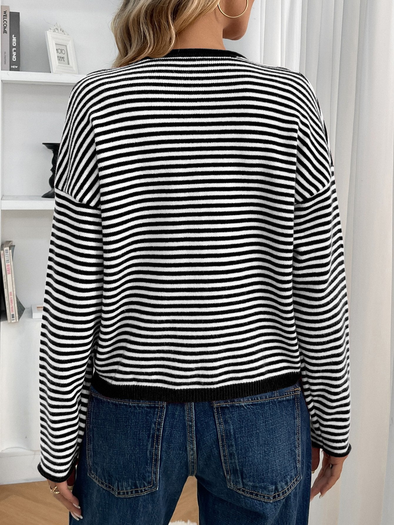 Striped Casual Cardigan