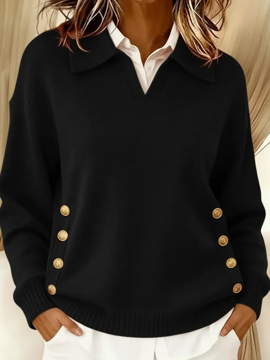 Wool/Knitting Loose Simple Shawl Collar Sweater