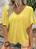 V Neck Cotton Casual T-Shirt