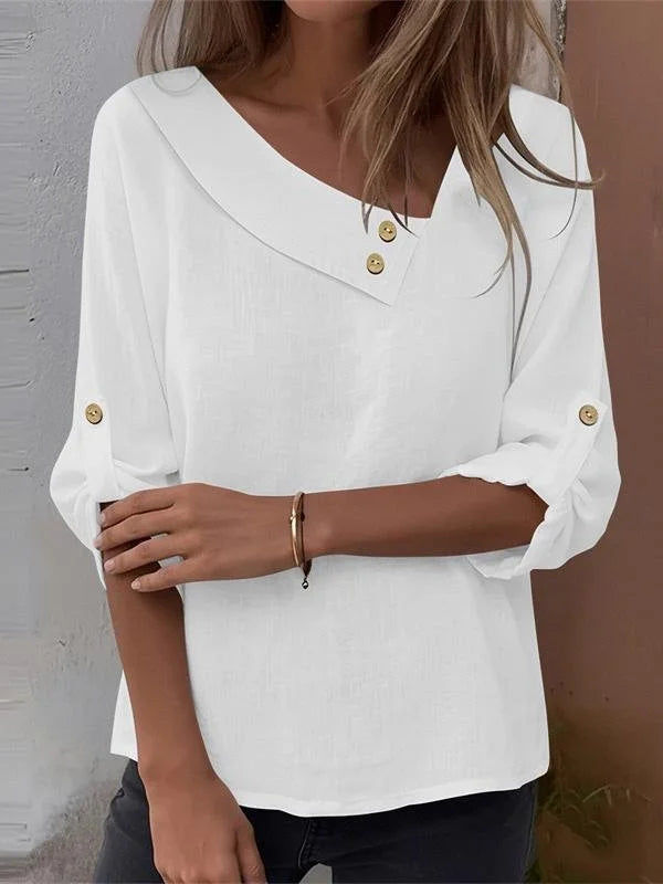 Cotton-Blend Regular Fit Elegant Others T-Shirt