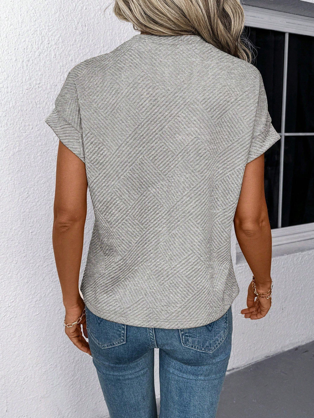 Crew Neck Plain Loose Casual T-Shirt