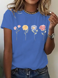Women's Mother's Day Floral Graphic short-sleeved T-shirt