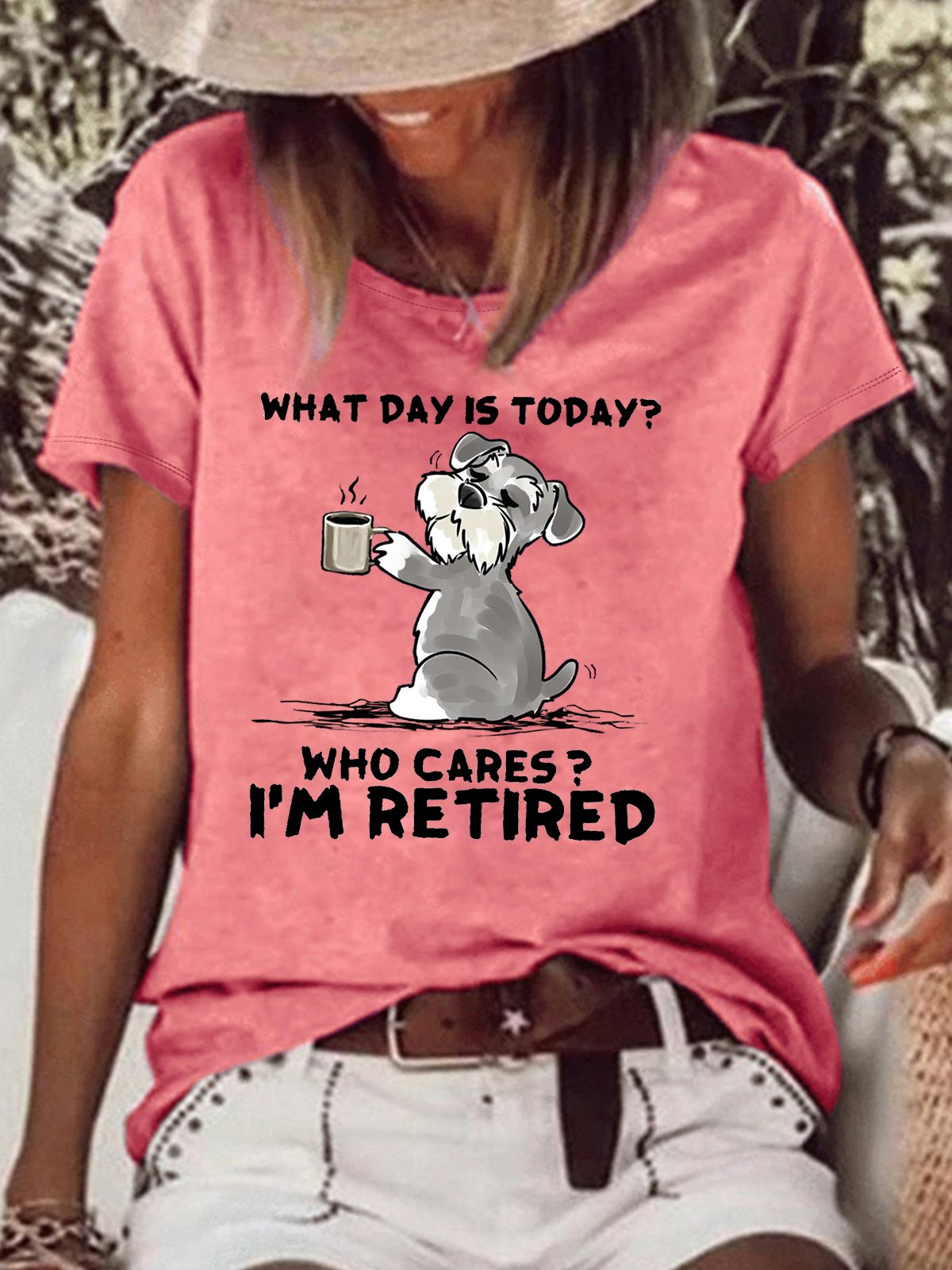 Women's Funny Retired Letters Casual T-Shirt