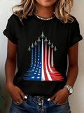 3D Printing America Flag 250th Anniversary Crew Neck Short Sleeve Casual T-Shirt