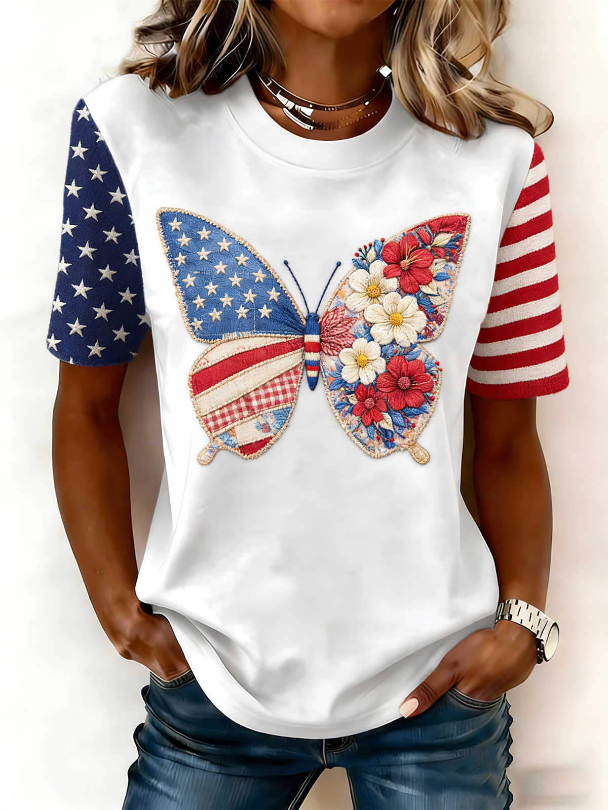 Casual Regular Fit Crew Neck T-Shirt