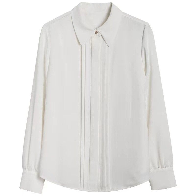 Shawl Collar Regular Fit Plain Elegant Shirt