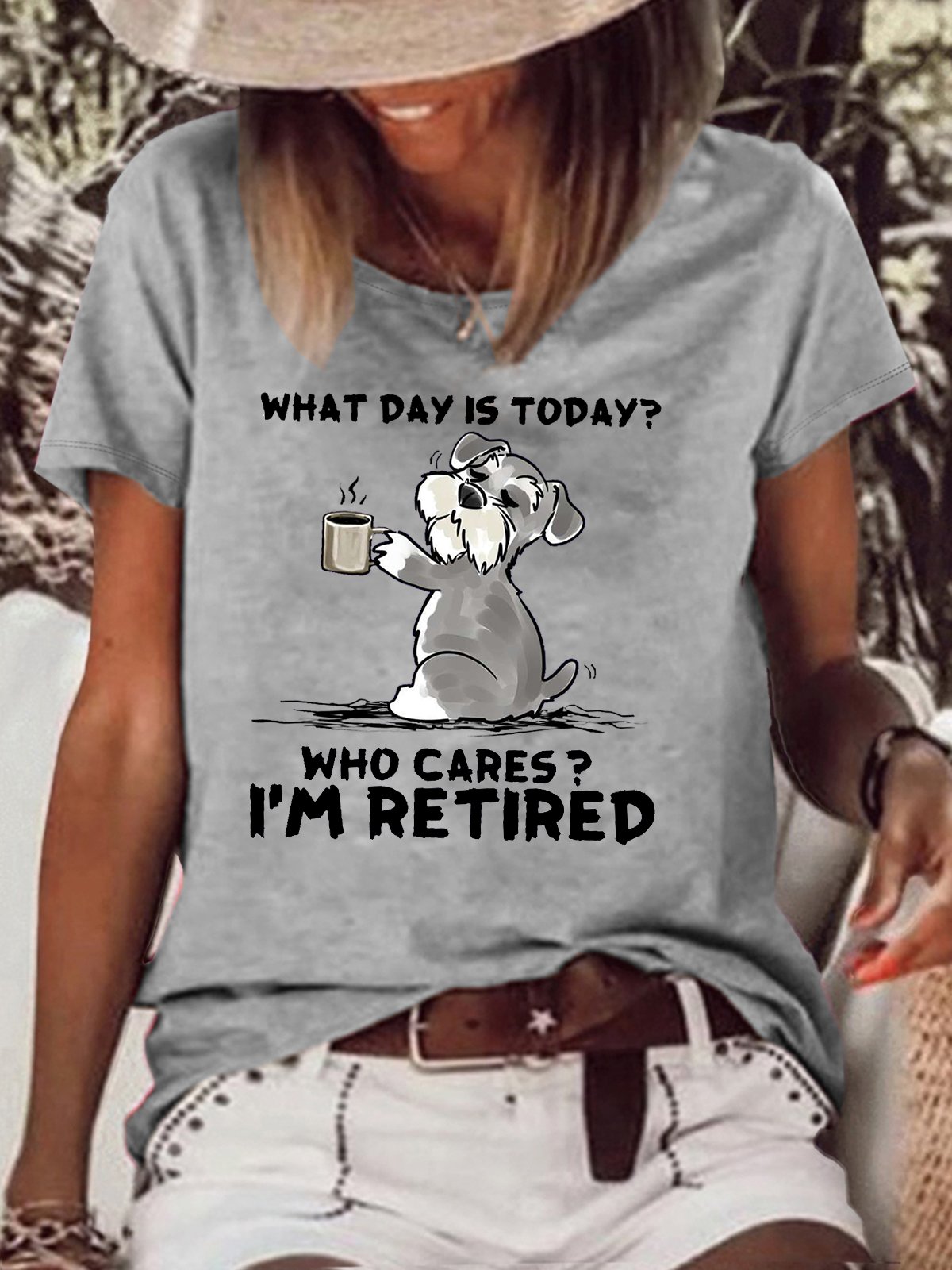 Women's Funny Retired Letters Casual T-Shirt