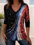 Independence Day Cotton-Blend Casual T-Shirt