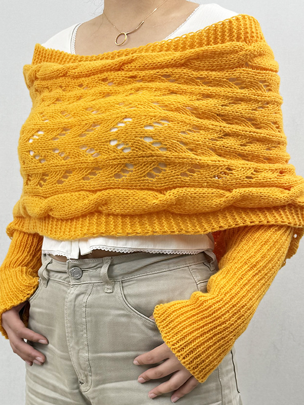 Shawl Regular Fit Vintage Acrylic Sweater