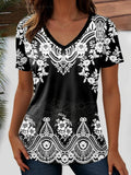 Regular Fit Casual Cotton Ethnic T-Shirt