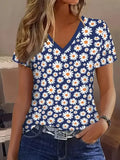 Elegant Cotton Floral Regular Fit T-Shirt