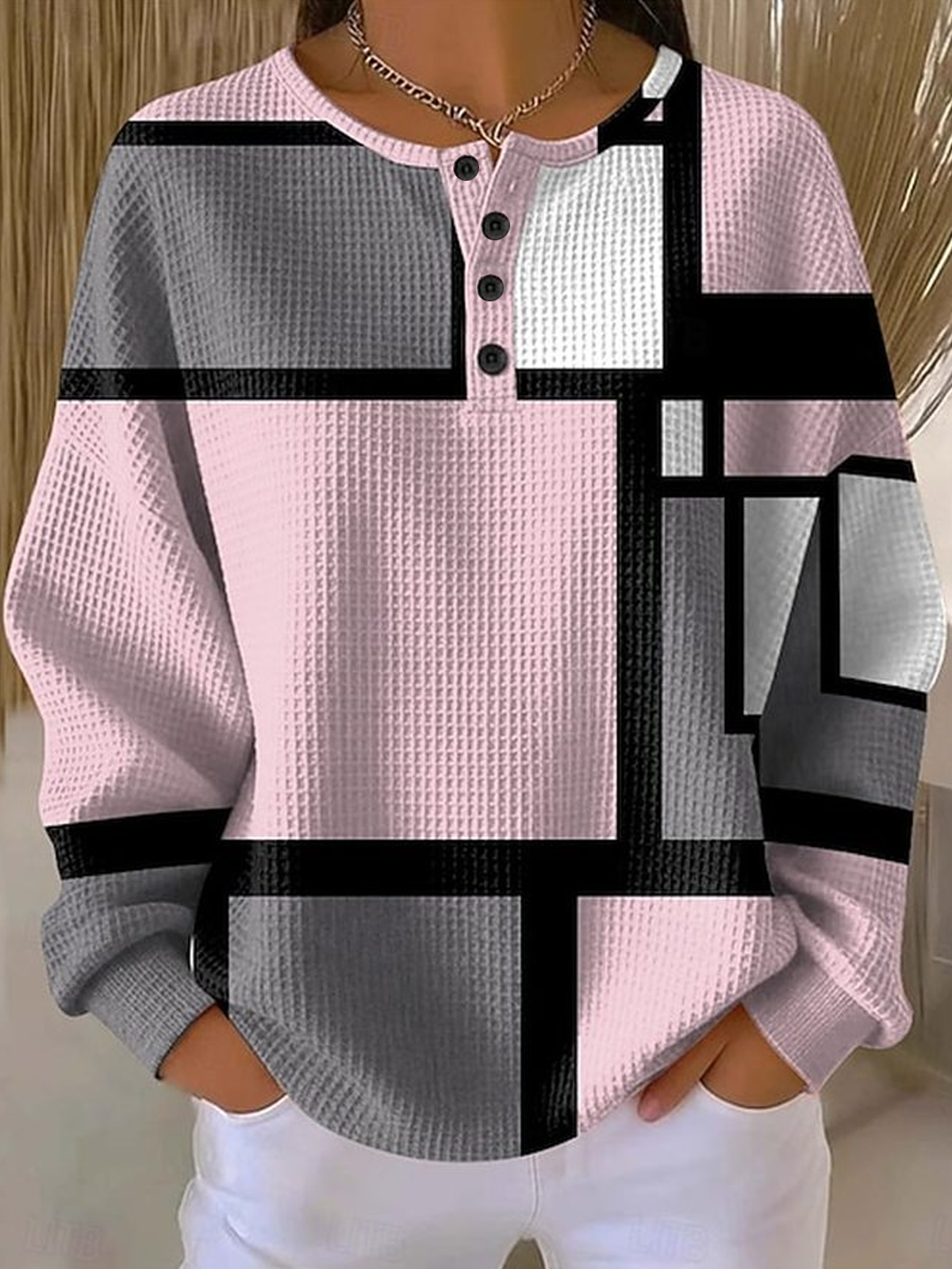 Casual Geometric Others Sweatshirt