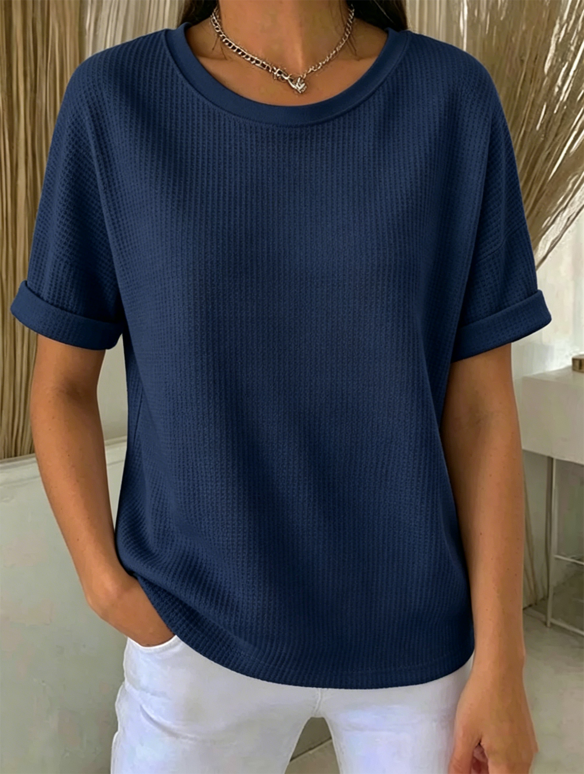 Others Plain Vintage Loose T-Shirt