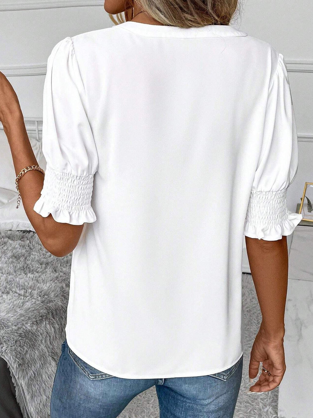Loose Scramble Notched Casual Shirt