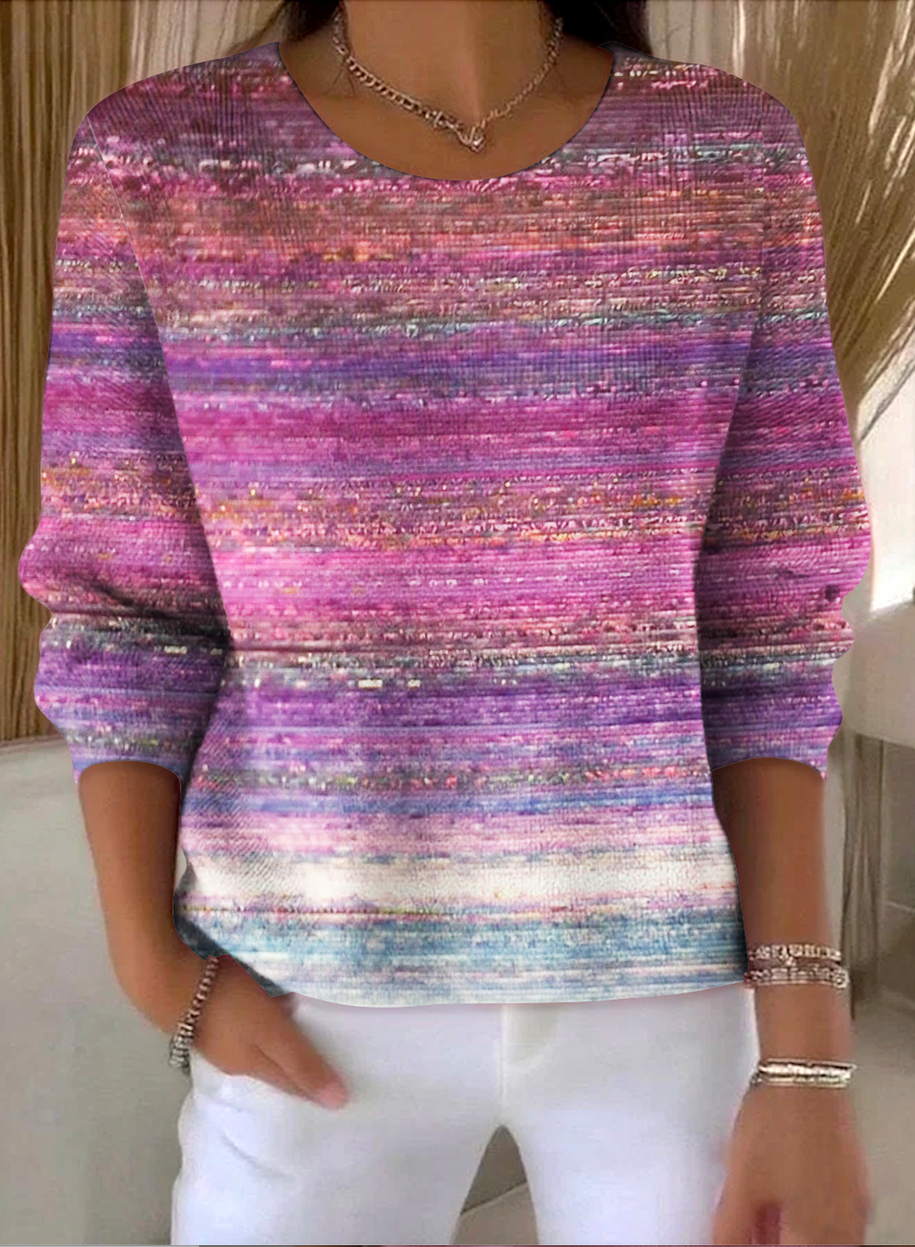 Casual Regular Fit Ombre Sweater